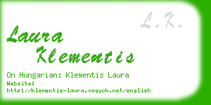 laura klementis business card